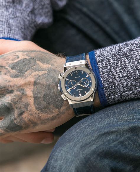 hublot blue fusion watch on wrist|hublot classic fusion women's.